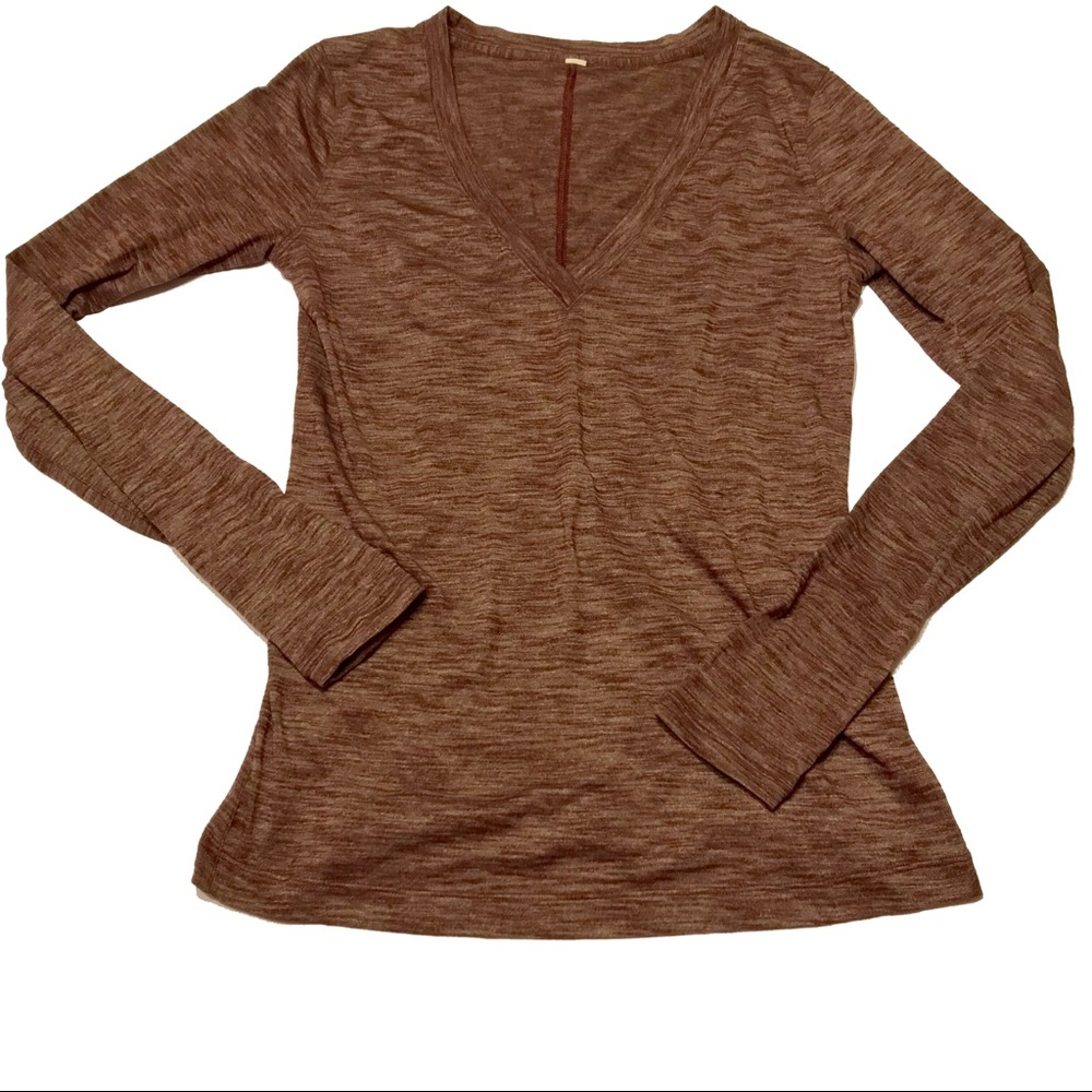 Lululemon Let it Be Long Sleeve Top Heathered Plum